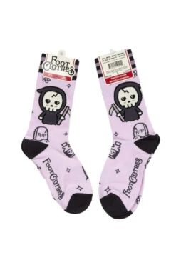 Pastel Goth Grim Reaper Crew Socks -Vampirefreaks Sale Store creepy cute socks b22e7b50 fb71 440b 8afd fac3f0ee0932