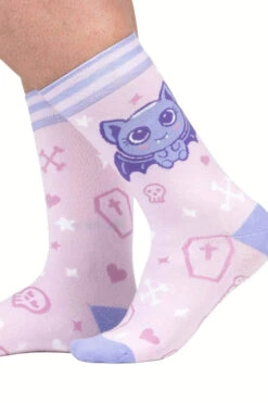 Widdle Bat Guy Crew Socks