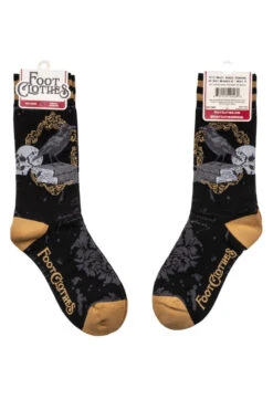 Raven's Grimoire Crew Socks -Vampirefreaks Sale Store crow goth socks