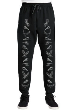 Poe's Raven Joggers [GRAY ASHES] -Vampirefreaks Sale Store crow joggers gray