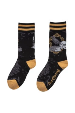 Raven's Grimoire Crew Socks -Vampirefreaks Sale Store crow socks