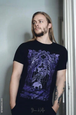 Quoth The Raven T-shirt [PURPLE] -Vampirefreaks Sale Store crow tshirt