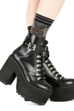 Mothman Crew Socks -Vampirefreaks Sale Store cryptid socks