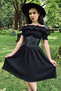 Hilda - Dark Plaid Cottage Dress -Vampirefreaks Sale Store cute cottagecore dress