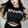Spooky Crop Top -Vampirefreaks Sale Store cute creepy crop top