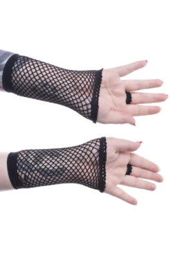 Nattie Mesh Gloves [BLACK] -Vampirefreaks Sale Store cute goth gloves