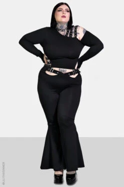 Lita Flare Pants -Vampirefreaks Sale Store cutout pants