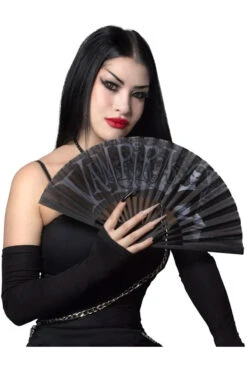 Vampira Coffin Fabric Fan -Vampirefreaks Sale Store cxzc