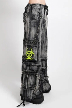 Tripp NYC Biohazard Pants [Black Denim Storm Wash] -Vampirefreaks Sale Store cyber punk pants