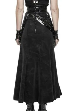 Cyberdoll Goth Leg Slit Skirt -Vampirefreaks Sale Store cyberdoll japanese goth slit skirt skirts 183395