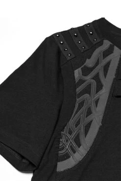 Cybertron Techwear Short Sleeve Shirt -Vampirefreaks Sale Store cybergoth gothic short sleeve mens shirt