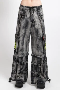 Tripp NYC Biohazard Pants [Black Denim Storm Wash] -Vampirefreaks Sale Store cybergoth pants