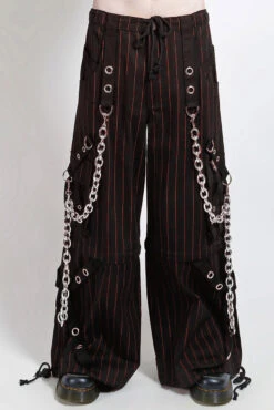 Tripp NYC Godfather Chain Stripe Pants [Black/Red]
