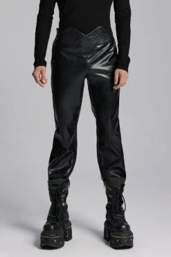 Badlands Studded Vegan Leather Moto Pants