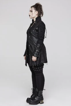 Cyberpunk Sabbath Coat [WOMENS] -Vampirefreaks Sale Store cyberpunk sabbath coat womens womens outerwear 111940