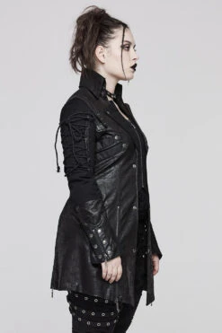 Cyberpunk Sabbath Coat [WOMENS] -Vampirefreaks Sale Store cyberpunk sabbath coat womens womens outerwear 376212