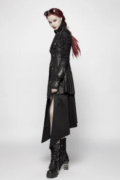 Cyberpunk Sabbath Coat [WOMENS] -Vampirefreaks Sale Store cyberpunk sabbath coat womens womens outerwear 755611