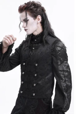 Black Butcher Damask Vest -Vampirefreaks Sale Store damask vest