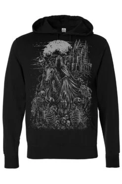 Dark Horseman Hoodie [Gray] -Vampirefreaks Sale Store dark horseman pullover hoodie resize