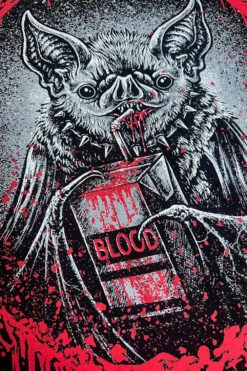 Bat Blood Snack Time T-shirt -Vampirefreaks Sale Store dark humor shirt