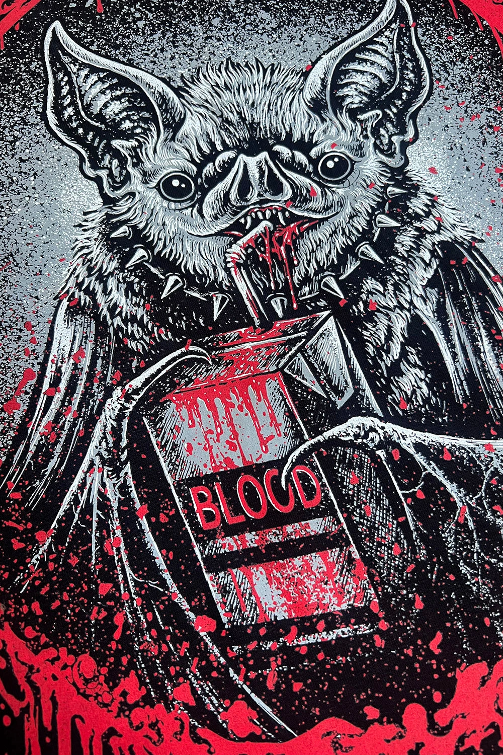 Bat Blood Snack Time Hoodie 2 Bat Blood Snack Time Hoodie - Image 2