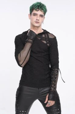 Dark One Hooded Top -Vampirefreaks Sale Store dark one hooded top mens tops 797313