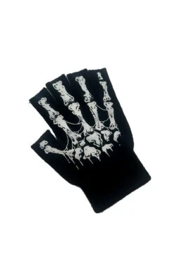 Dead Inside Skeleton Gloves [Fingerless] -Vampirefreaks Sale Store dead inside fingerless skeleton gloves gloves armwarmers 127007