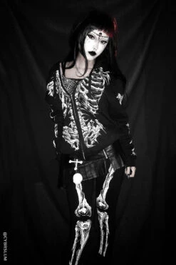 Dead Inside Skeleton Hoodie -Vampirefreaks Sale Store dead inside skeleton hoodie mens outerwear 347740