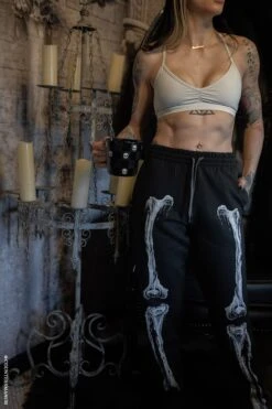 Dead Inside Skeleton Joggers -Vampirefreaks Sale Store dead inside skeleton joggers mens pants 448949