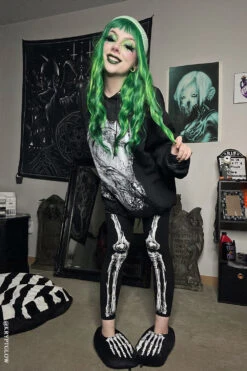 Dead Inside Skeleton Leggings -Vampirefreaks Sale Store dead inside skeleton leggings womens bottoms 504409