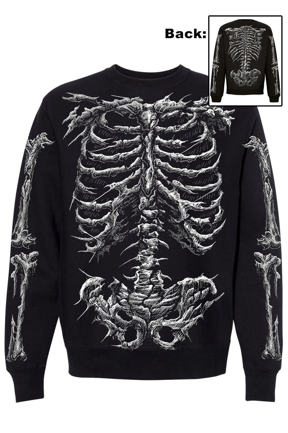 Dead Inside Skeleton Sweatshirt 4 Dead Inside Skeleton Sweatshirt - Image 4