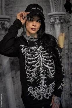 Dead Inside Skeleton T-shirt -Vampirefreaks Sale Store dead inside skeleton t shirt graphic t shirt 402108