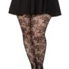 LEG AVENUE Dead Roses Fishnet Tights [Plus Size]