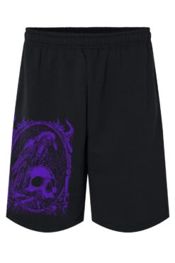 Death Raven Sweat Shorts [Unisex] -Vampirefreaks Sale Store death raven shorts front