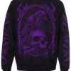 Death Raven Sweatshirt W/ Crow Sleeves [PURPLE]