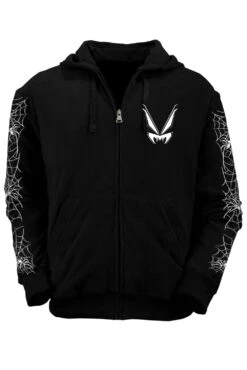 Death Spider Hoodie [Spiderweb Sleeves] -Vampirefreaks Sale Store death spider hoodie spiderweb sleeves mens outerwear 717422