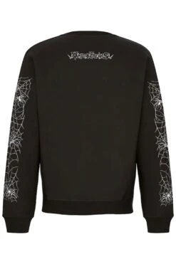 Death Spider Sweatshirt [Spiderweb Sleeves] -Vampirefreaks Sale Store death spider sweatshirt spiderweb sleeves mens outerwear 268150