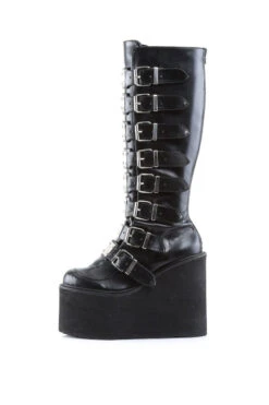 Death Stomp Punk Platform Boots [SWI815/B/PU] -Vampirefreaks Sale Store death stomp punk platform boots swi815bpu womens shoes 536605