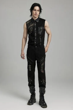 Deathly Pallor Punk Pants -Vampirefreaks Sale Store deathly pallor punk pants mens pants 216921