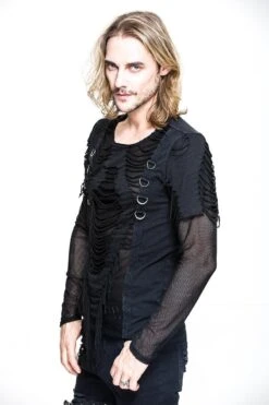 Deathtrap Shredded Tattered Top -Vampirefreaks Sale Store deathtrap shredded tattered top mens tops 565948