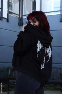 Demon Wings Hoodie -Vampirefreaks Sale Store demon wings hoodie zipper or pullover mens outerwear 632736