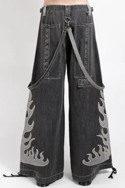Tripp NYC Flame Dark Street Pants [BLACK DENIM] -Vampirefreaks Sale Store denim jeans 3a24ca9b e3b8 4bfc 8ed0 62062b0b5f55