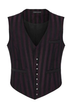 Crimson Manor Striped Waistcoat [Black/Red] -Vampirefreaks Sale Store dracula clothes 552dd1be f832 440f 84b6 3c5c09edfa16