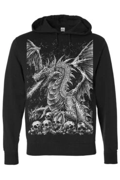 Dragon's Lair Pullover Hoodie -Vampirefreaks Sale Store dragons lair pullover hoodie mens outerwear 321719