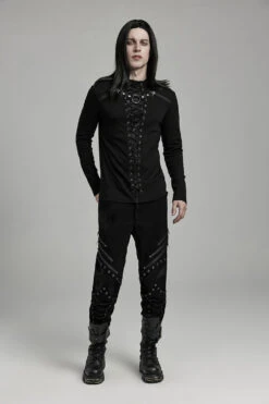 Dread Gothic Laced Up Shirt -Vampirefreaks Sale Store dread gothic laced up shirt mens tops 360771