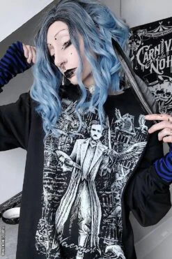 Edgar Allan Poe Sweatshirt -Vampirefreaks Sale Store edgar allan poe sweatshirt mens outerwear 672448