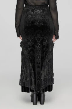 Morbidden Mermaid Maxi Skirt [Plus Size] -Vampirefreaks Sale Store edwardian goth skirt
