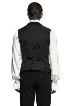 Castle Dracul Bat Hem Vest -Vampirefreaks Sale Store elegant jacquard waistcoats
