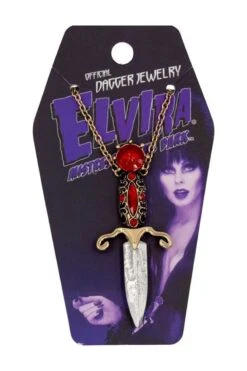 Elvira Dagger Necklace [RED] -Vampirefreaks Sale Store elvira dagger necklace red jewelry 217722