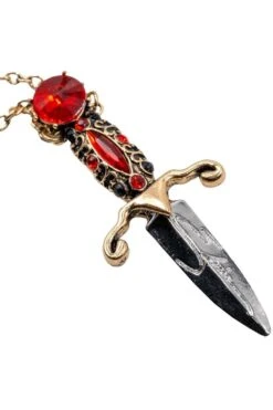 Elvira Dagger Necklace [RED] -Vampirefreaks Sale Store elvira dagger necklace red jewelry 945620